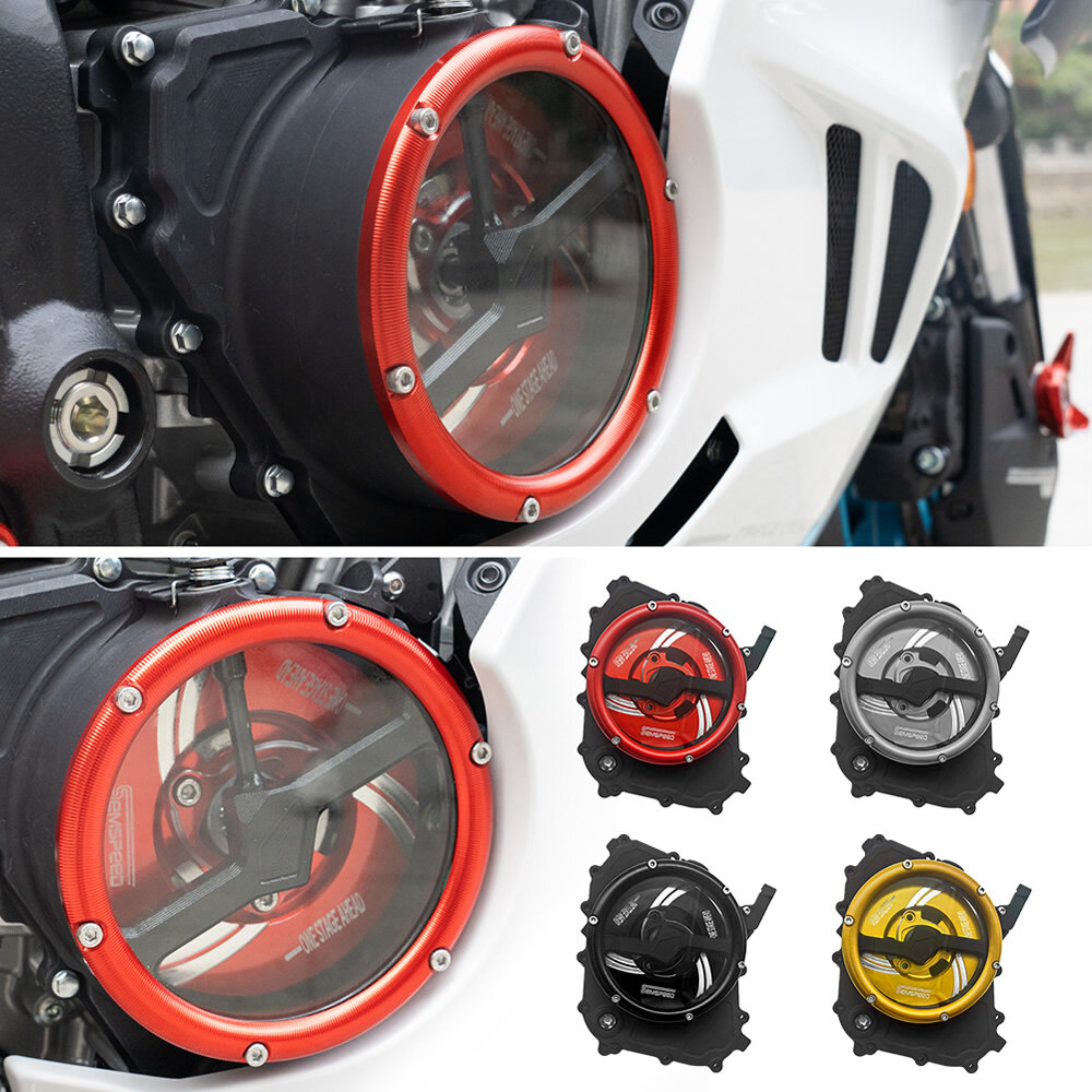SEMSPEED Motorcycle CNC Engine Clutch Guard Crank Case Cover For CFMOTO 675SR 675NK 2024-2025 ราคา 10,180 บาท*ส่งฟรี