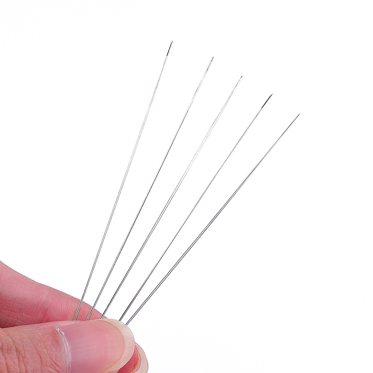 5 chiếc kim đính hạt mở đầu kim dụng cụ bằng thép không gỉ kim đính hạt mắt lớn để xâu chuỗi hạt phụ kiện tự làm trang sức nữ thủ công