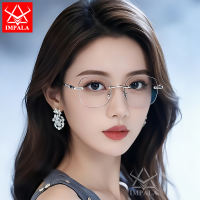 IMPALA LH5020W Tự động thay đổi màu sắc Kính đọc sách cho phụ nữ không có vành phong cách chống ánh sáng xanh photochromic Kính mắt Viễn Powered + 1.0 ~ + 4.0 bảo vệ khỏi tia UV Kính mắt hai công dụng trong nhà và ngoài trời