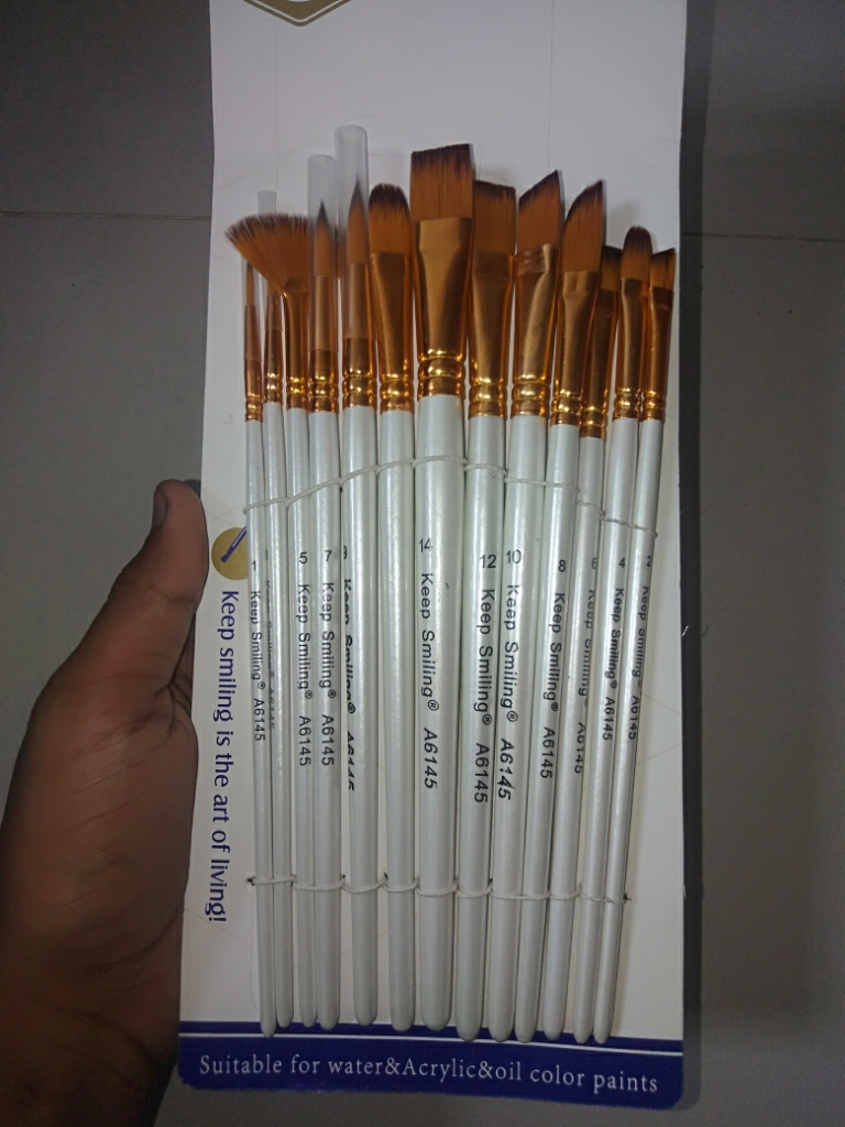 Keep Smiling Artist Paint Brush 13pcs Set Mix Brushes