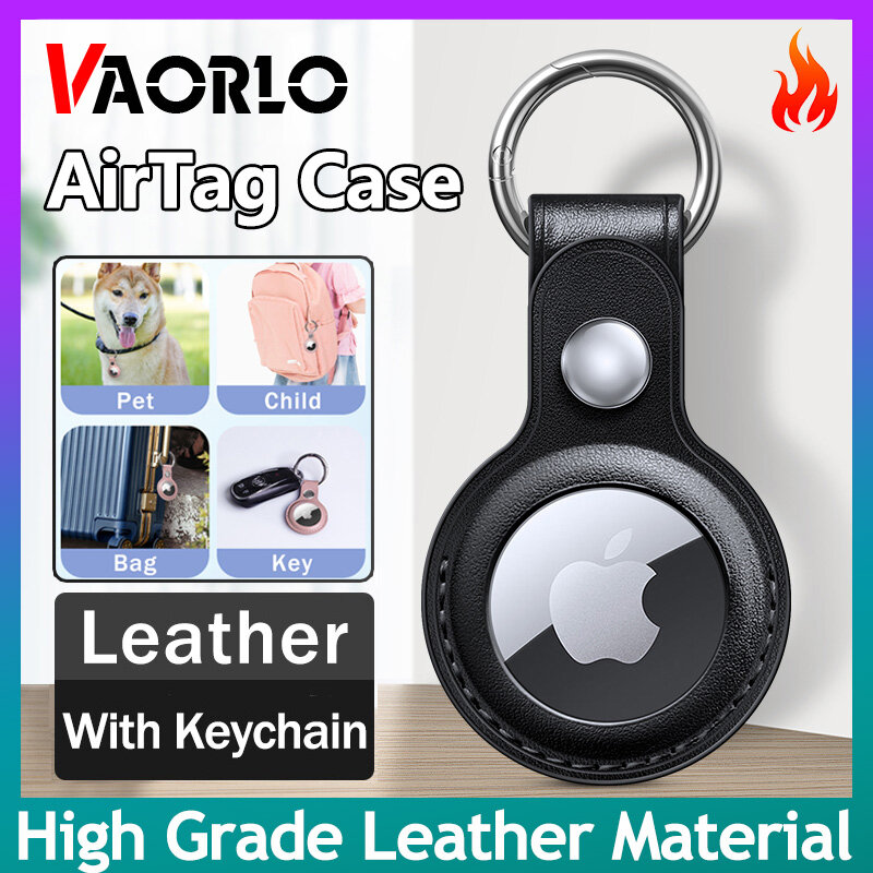 Vaorlo Da Trường Hợp Đối Với Apple Airtag Apple Định Vị Tracker Không Khí Tag Với Keychain Chống-Mất Bìa Ốp bảo vệ Airtags Chủ bán chạy