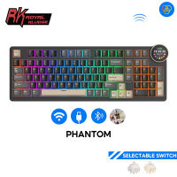 Royal Kludge RK N99 Phantom 98 Key 98% tri-chế độ RGB có dây bluetooth 2.4G không dây với Màn hình TFT Bàn phím cơ