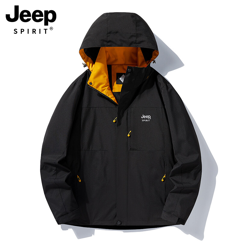  Jeep tinh thần thể thao mỏng ngoài trời chống nước thời trang đơn giản Windproof Áo khoác cho nam 