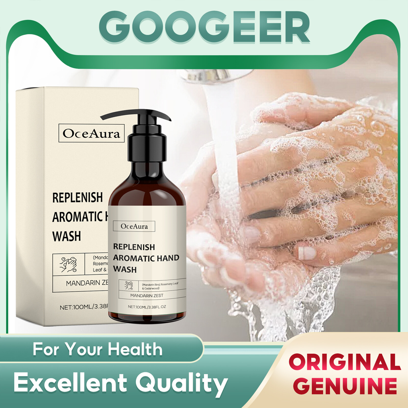 Oceaura Replenish Aromatic Hand Wash Effectively Clean Hands Remove Dirt Ensure Cleaning Hygiene Hands Add Moisturizing Ingredients Help Keep Your Hands Soft Moist Add Moisturizing Ingredients To Keep(100ml) - Jenama OceAura Harga 15 Ringgit*Penghantaran Percuma