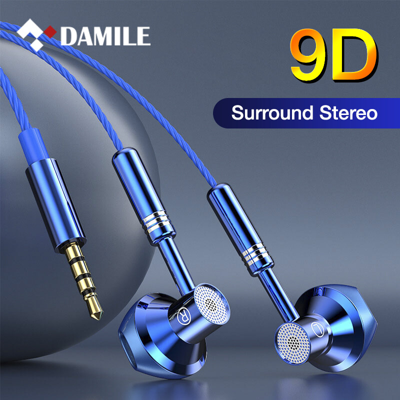 Damile tai nghe dây a601 tai nghe âm thanh nổi siêu trầm có mic tai nghe tai nghe nhét tai tai nghe có dây tai nghe nhét tai tai nghe điện thoại có micrô