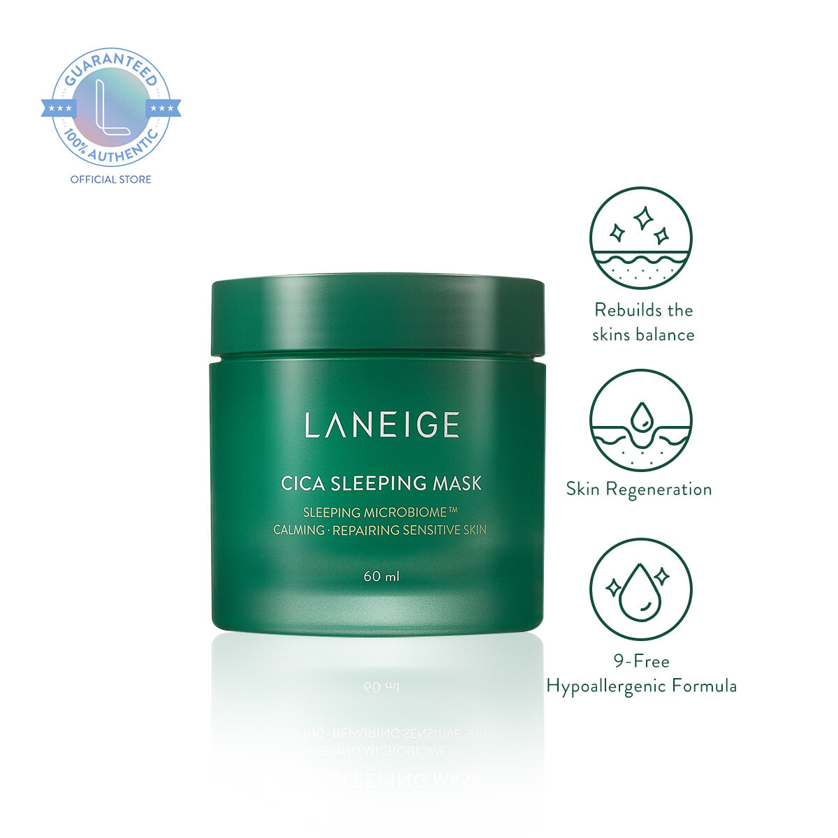 Gambar Laneige Cica Sleeping Mask 60ml   Rejuvenating Korean Facial Skincare, a Soothing Night Cream for All Skin Types