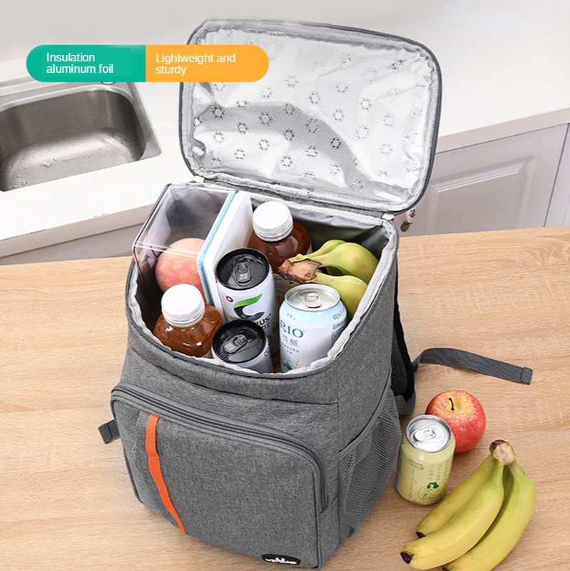 Gambar Cooler Bag Backpack Picnic Thermal Food Delivery Ice Thermo Lunch Camping Refrigerator Insulated Pack Accessories Supplies