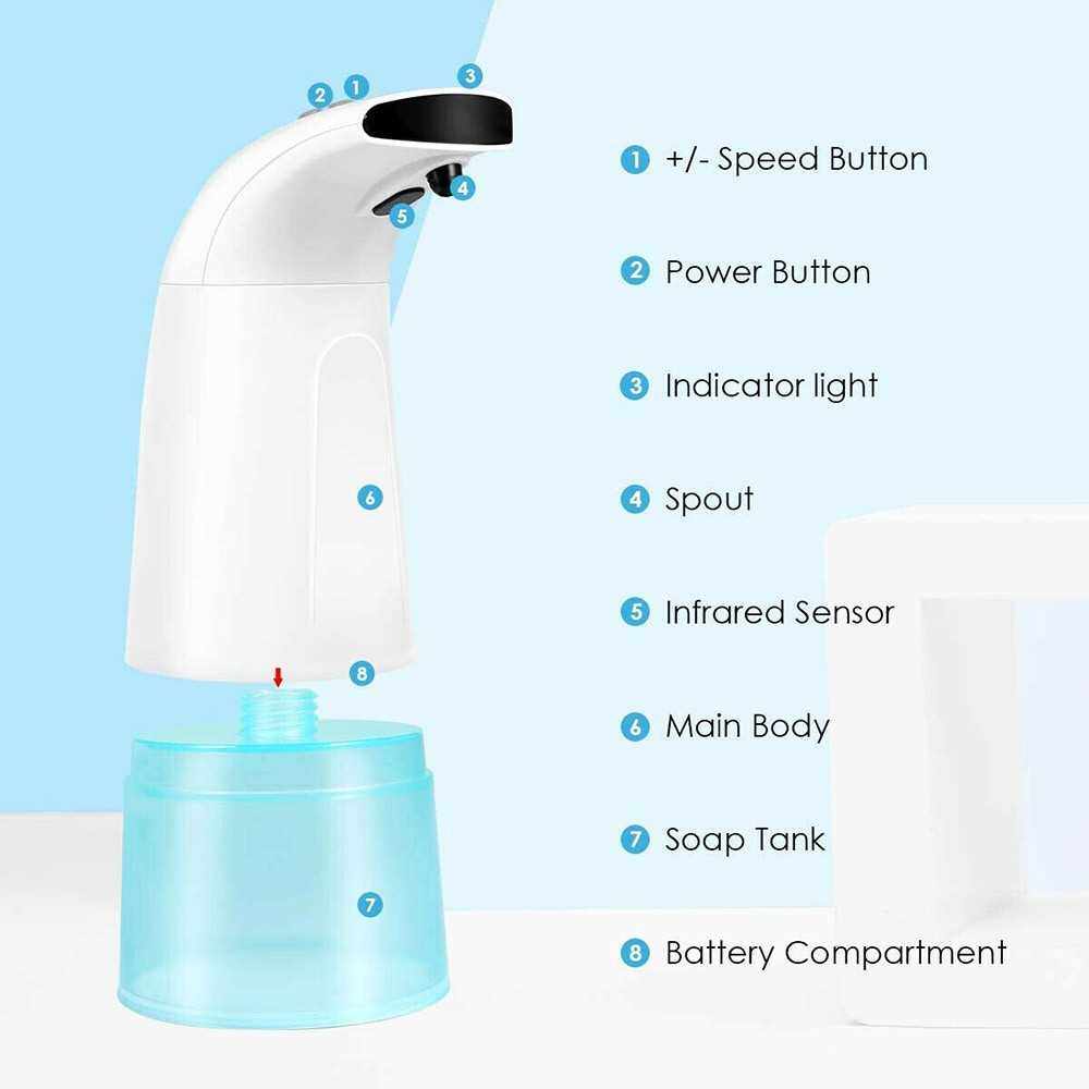 280ML Automatic Foaming Hand Soap Dispenser Touchless IR Sensor ...