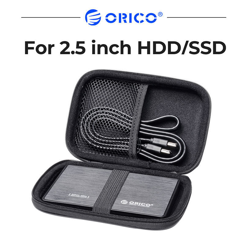 Orico Túi Đựng HDD Túi Bảo Vệ Di Động Gắn Ngoài Kèm Hộp Đựng Ổ Cứng Di Động Bằng Cao Su Neoprene Cho Ổ Cứng Di Động 2.5 Inch SSD Cáp USB Đầu Đọc Thẻ Đĩa Cứng (PHB-25)