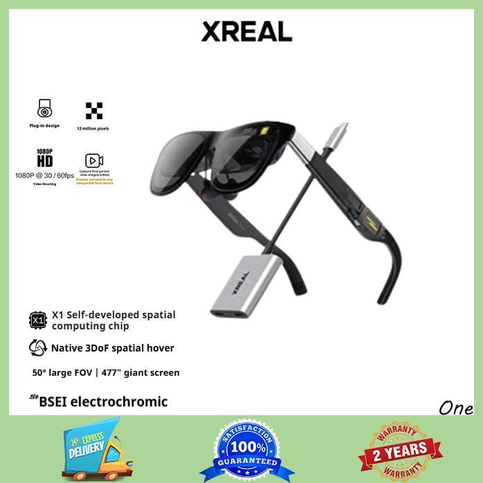 XREAL One Intelligent Glasses Intelligent AR Glasses Native 3DoF Space Hovering Non VR Glasses Giant Screen Cinema ราคา 30,300 บาท*ส่งฟรี