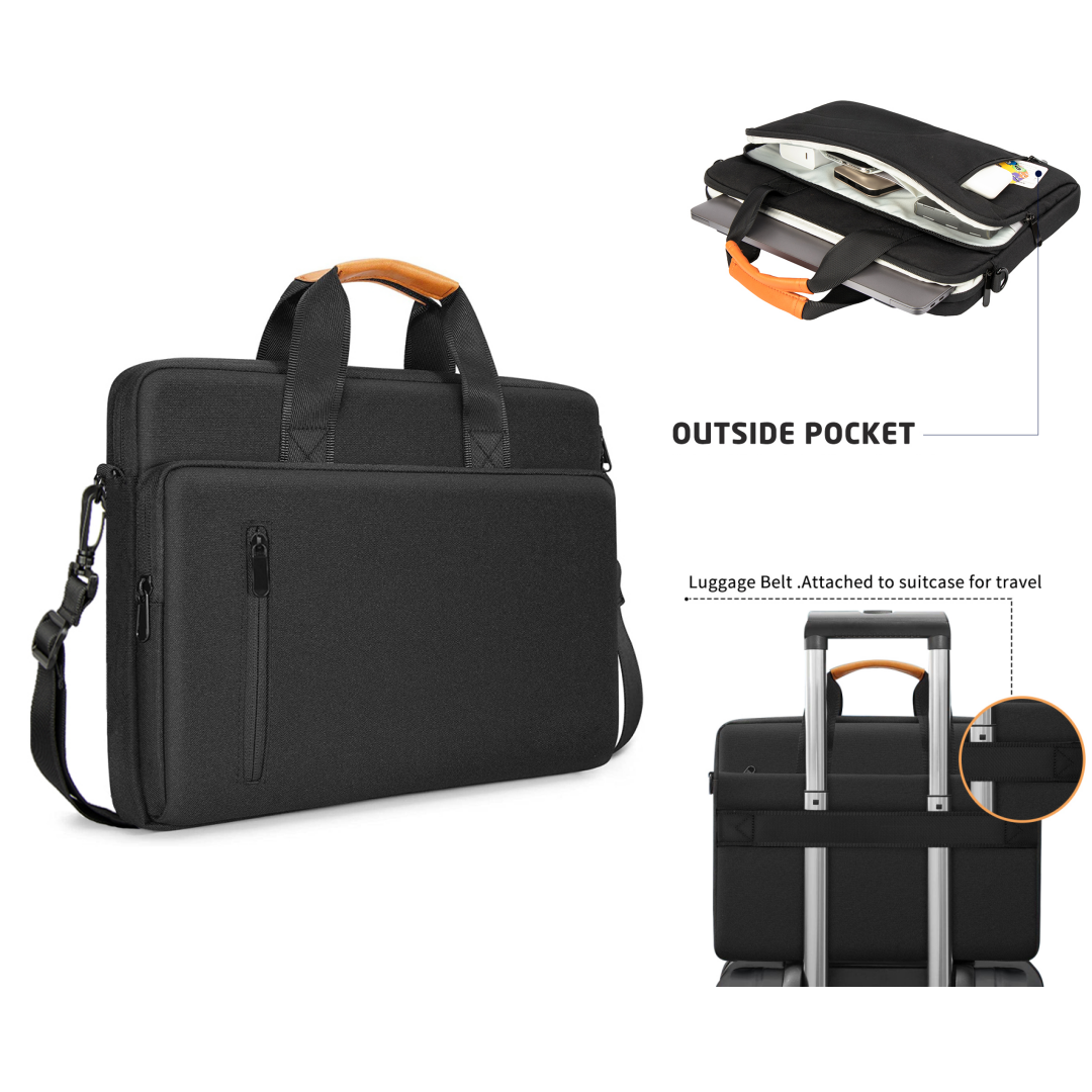 [Valuewin] Cặp Túi đựng máy tính polyester chống nước Cặp xách ngang dày 13 inch/14 inch/15.6 inch dây đeo vai có thể điều chỉnh chống xước và chống mài mòn cho nam