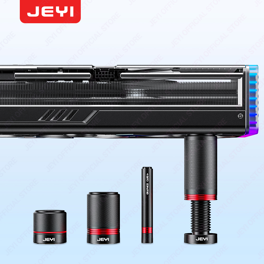 JEYI GPU Support Bracket, Graphics Video Card Brace with Height Adjustable, Aluminum Metal Material with Anti-slip Magnetic Base ราคา 159 บาท*ส่งฟรี
