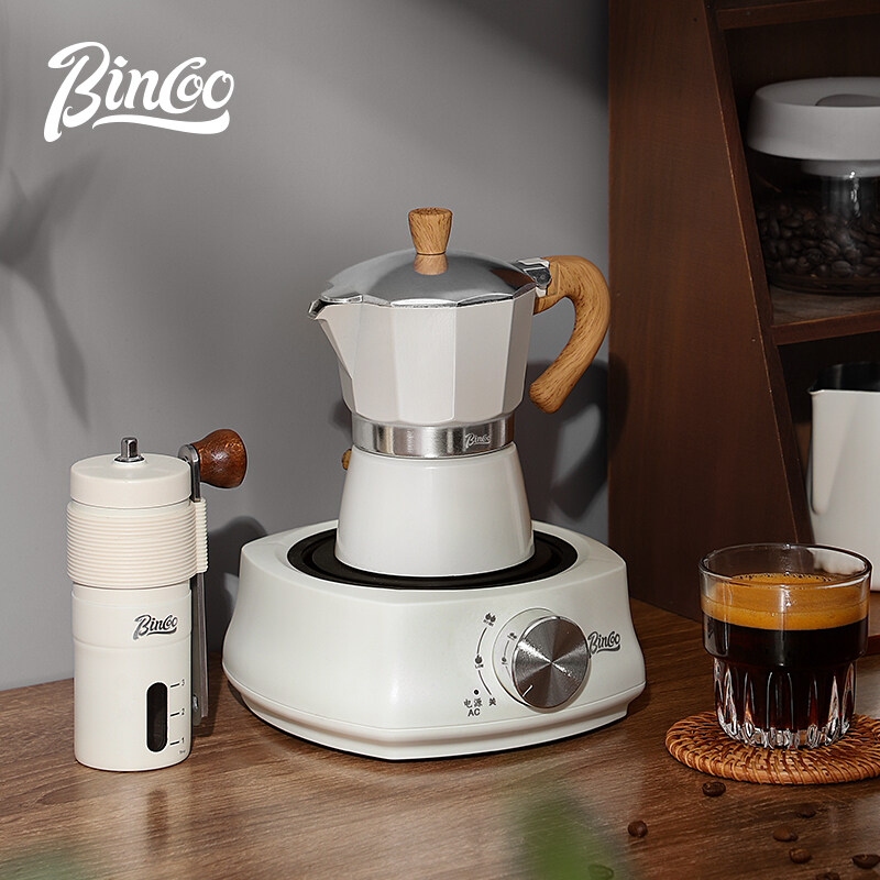 Bincoo ấm moka Điện Bộ Bếp Bình đựng cà phê nhỏ gia đình Máy mài tay máy pha cà phê trọn bộ của thiết bị khai thác