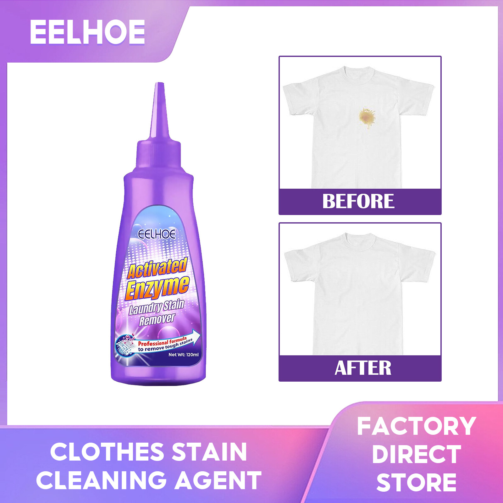 EELHOE Active Enzyme Clothing Stain Remover Active Enzyme Laundry