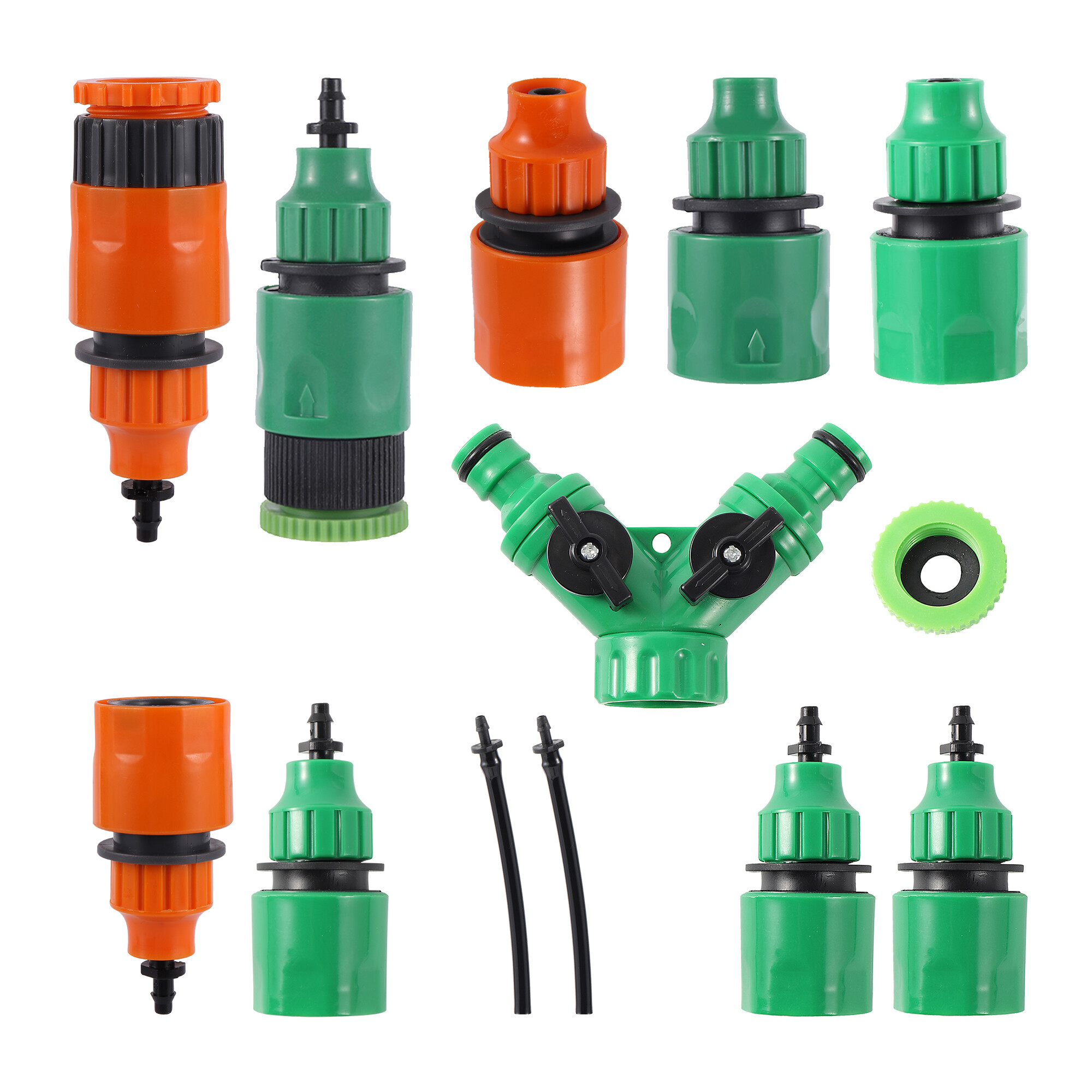 2 chiếc phụ kiện tưới nước Bộ chuyển đổi ống Bộ Đấu nối nhanh 16mm 4/7mm 8/11mm khớp nối ống làm vườn tưới vườn