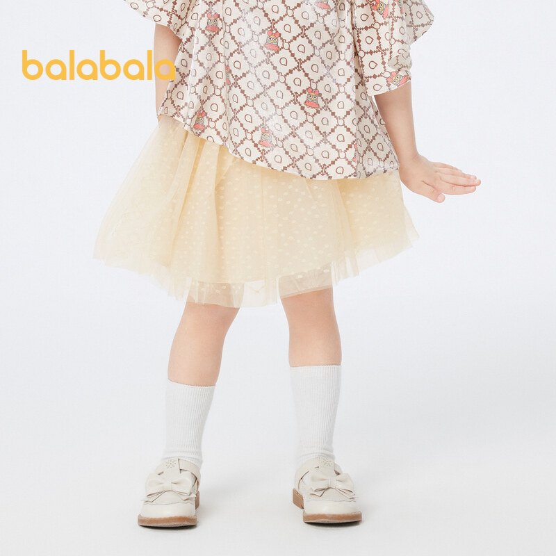balabala Girls' Short Skirt Children'S Gauze Skirts Dream Daily Summer Skirt Little Children'S Baby Sweet Sea Tide ราคา 513 บาท*ส่งฟรี