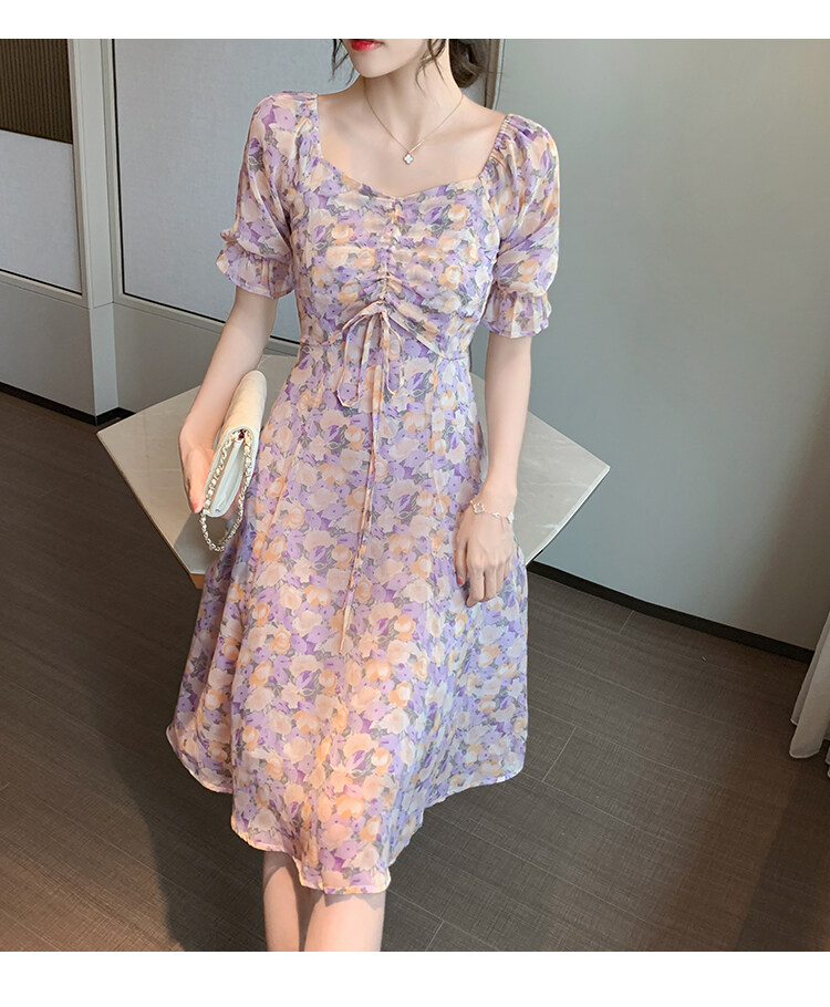 floral chiffon dress