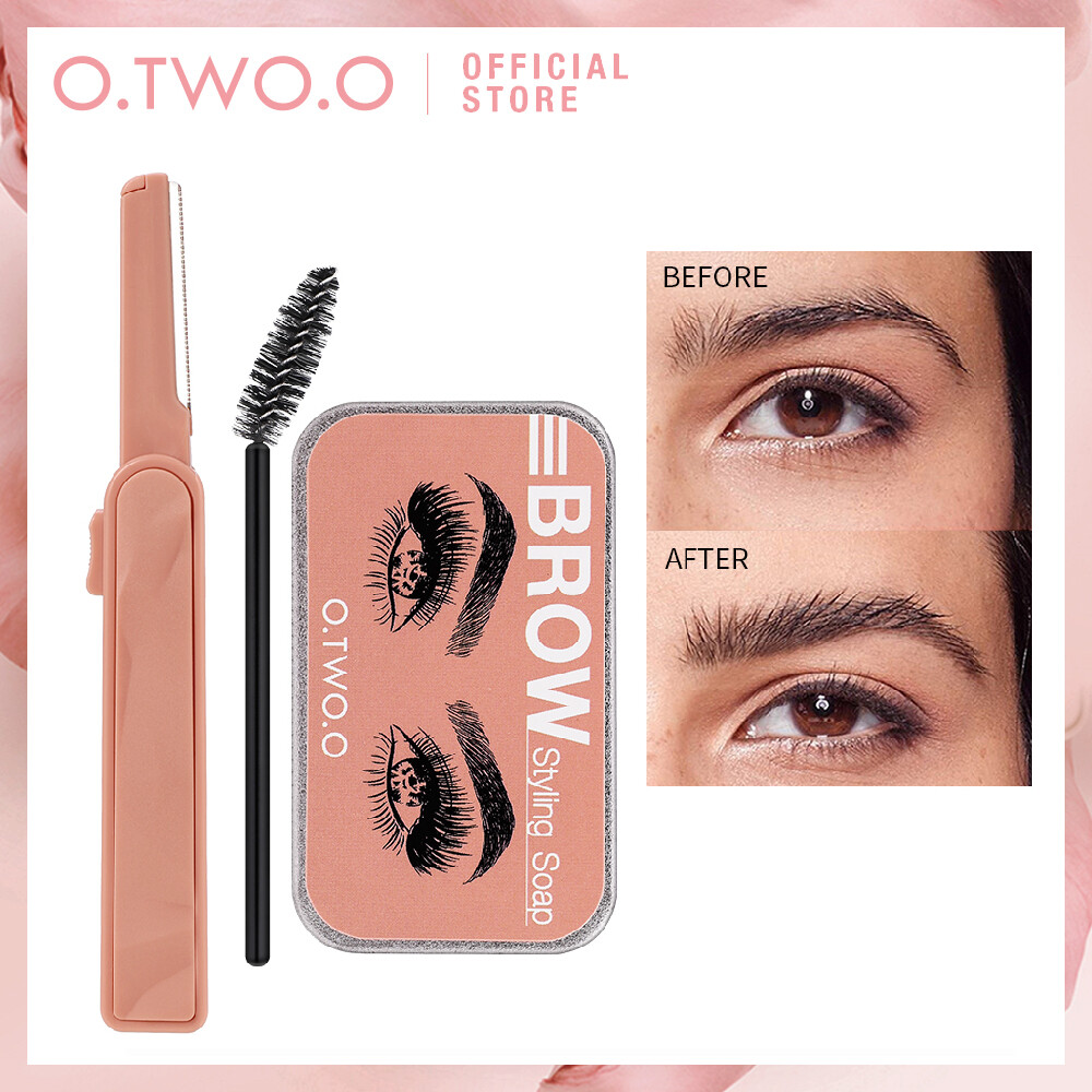 Gambar O.TWO.O 3D Brows Gel Eyebrow Soap Brow Shaping Styling Soap Gel Eye Makeup Brow Gel Waterproof Wax with Brush ( BUY 2PCS FOR RM12 ,BUY 3PCS FOR RM16