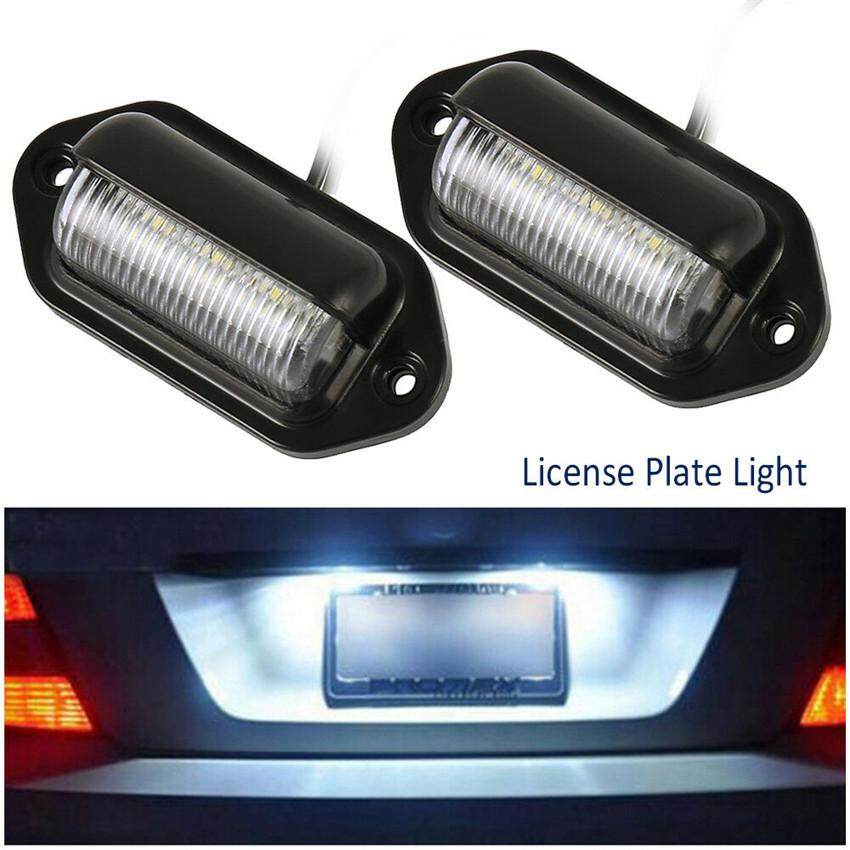 2X 3 LED Car Licence Plate Light Tail Lamp 6000K White For Truck