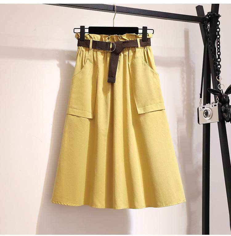 mid length pleated skirts 80 cotton