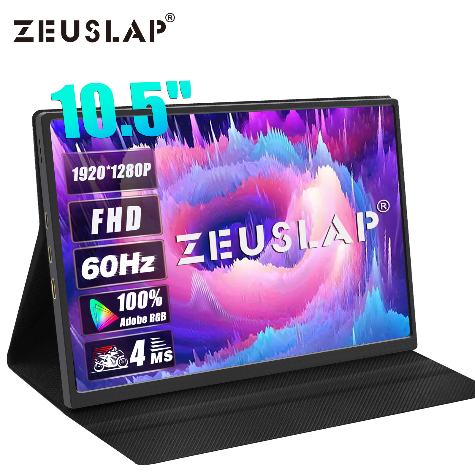 Zeuslap màn hình máy tính xách tay màn hình ips 100% srgb 10.5inch full hd cho raspberry pi, pc, máy tính xách tay, card đồ họa, điều hướng xe hơi