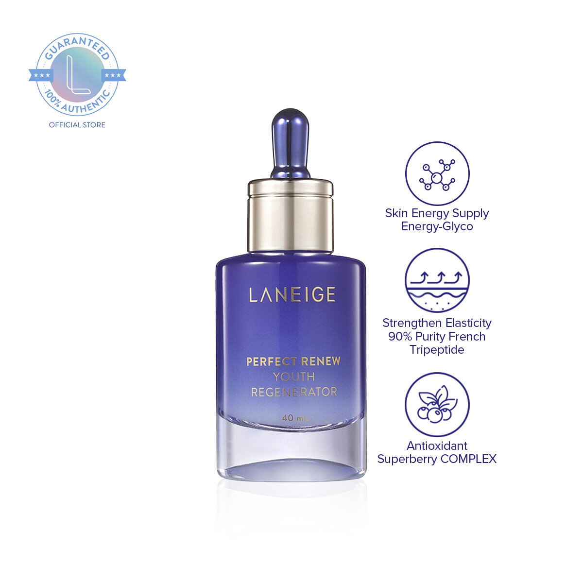 Gambar Laneige Perfect Renew Youth Regenerator 40ml   Concentrated Anti aging Serum, Translucent Oil Essence, Improve Skin Firmness and Elasticity, Smooth   Glowing Effect