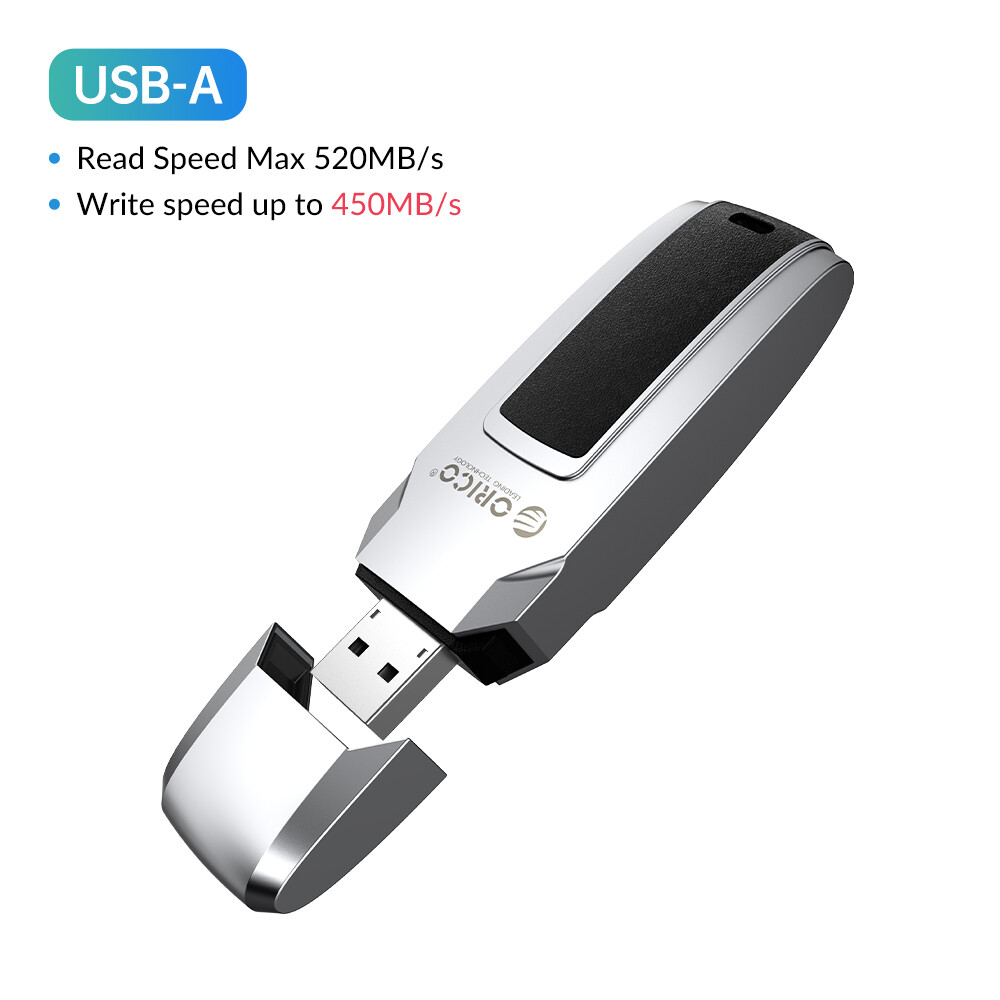 ORICO 520 MB/giây USB FlashDrive usb3.2 Gen1 USB C Pendrive 1TB/512GB/256GB/128GB Loại C ổ đĩa Thumb