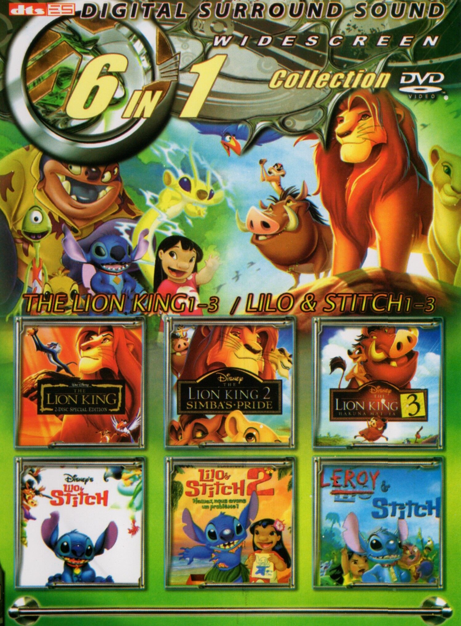 DVD Cartoon The Lion King & Lilo And Stitch 6 In 1 Collection J 1238 -  Movieland682786 | Lazada