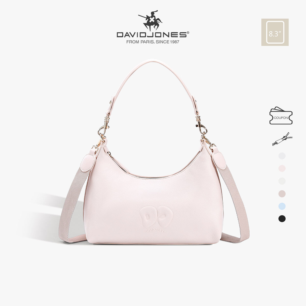  David Jones Paris Túi đoe chéo cho nữ Top-Túi xách cầm tay túi đeo vai bằng da PU Túi hobo Túi Xách Nữ Túi đeo chéo 