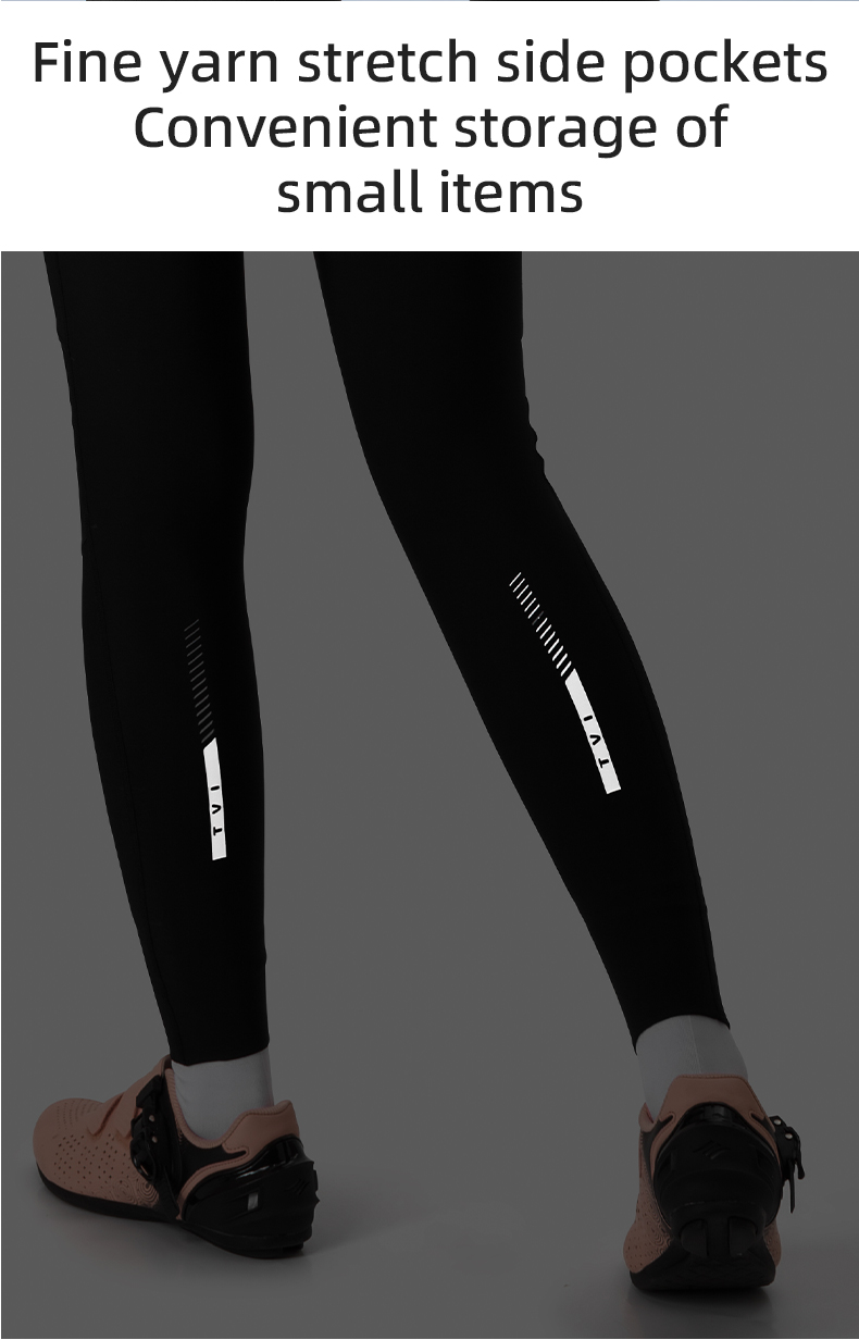 【TVI】ROCKBROS Cycling Pants Women 3D Shockproof Slim MTB Road Bike Long Pants Windproof Warm Reflective Bicycle Pants for Women
