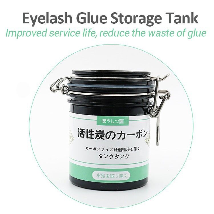 Gambar Eyelash Glue Storage Tank Lash Adhesive Jar Lash Extention Bonder Container Eyelash Extension Tools