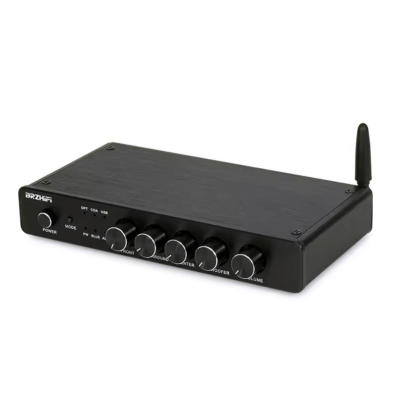 Hifi 5.1ch Audio Decoding Bluetooth Music Player AC3 OPT AUX COAX USB Lossess Play Home Decoder QS7785PF Preamplifier Effector
