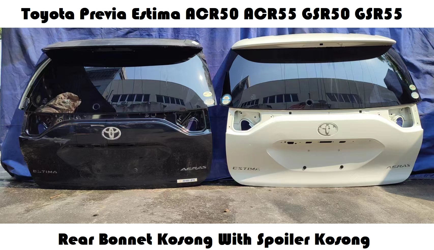 Toyota Previa Estima ACR50 2006 - 2012 Rear Bonnet With Glass