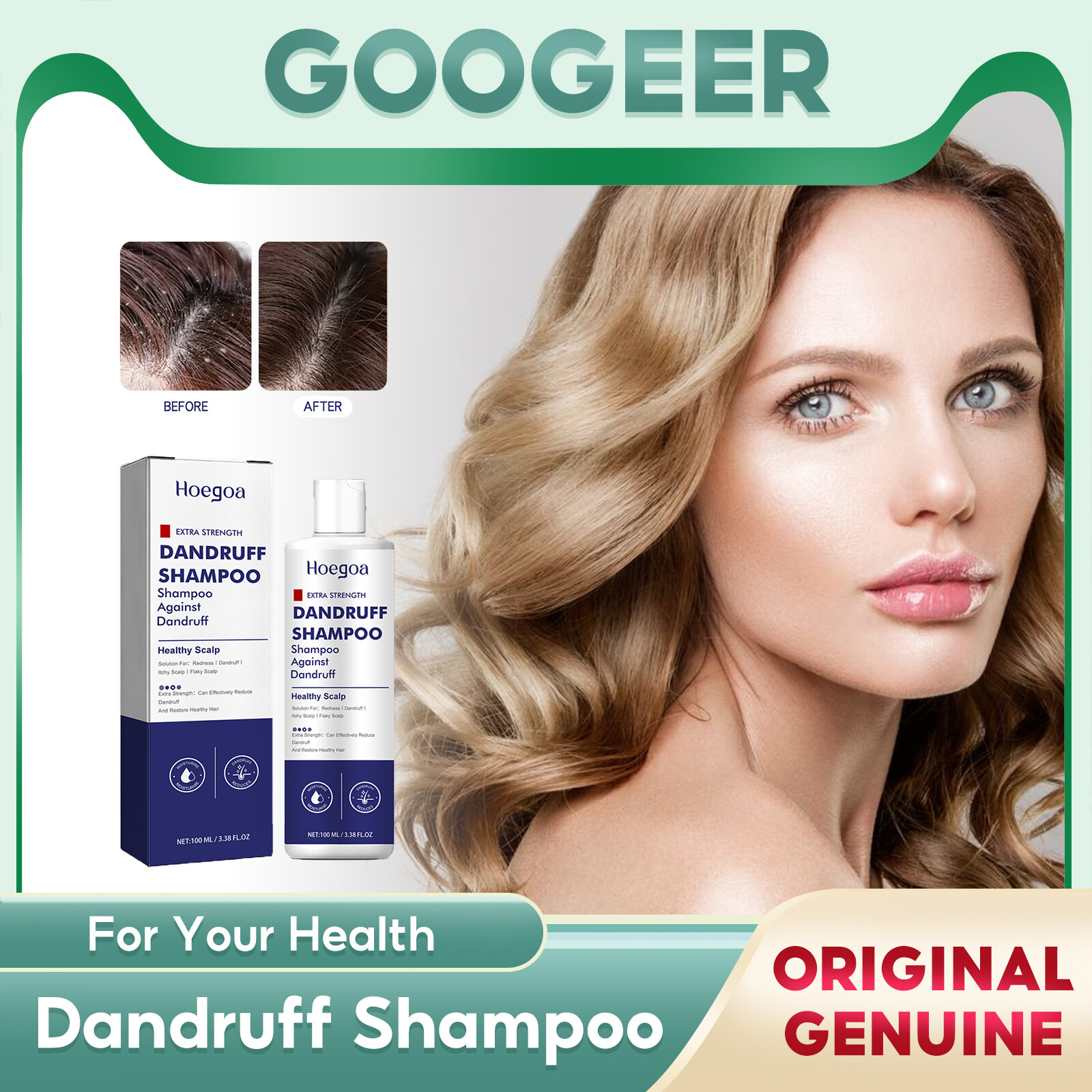 Hoegoa dầu gội trị gàu chống rụng tóc kiểm soát dầu gàu dưỡng ẩm nuôi dưỡng loại bỏ da đầu sửa chữa hư hỏng mọc lại dầu gội đầu làm sạch da đầu kiểm soát dầu điều trị viêm nang lông viêm da tiết bã chống ngứa dưỡng ẩm tóc mượt (100ml)