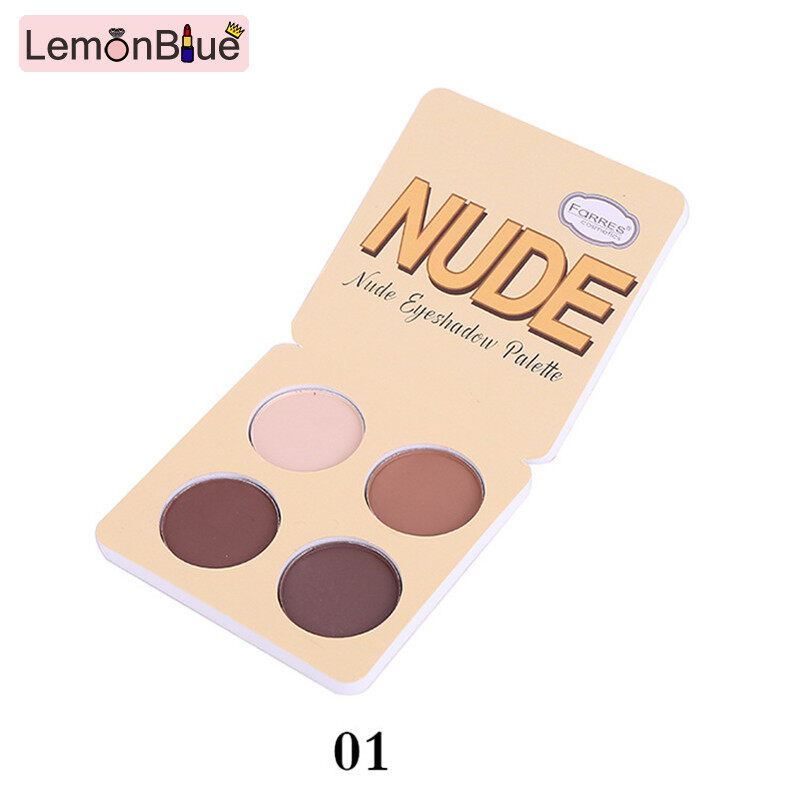 Gambar LemonBlue 4 Colors Eyeshadow Palette Long Lasting Pigmented Nude Eyeshadow Palette Eyeshadow Palette Exquisite Beautiful Eye 4 Colors Natural Matte Waterproof Long lasting