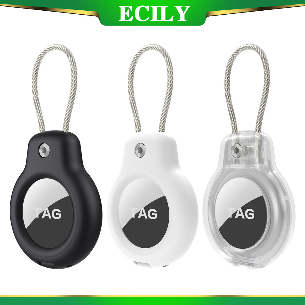 ECILY For Airtags Case Keychain For Airtag Protective Cover Bumper Shell GPS Tracker Accessories Anti-scratch for Air Tag Key ราคา 135 บาท*ส่งฟรี