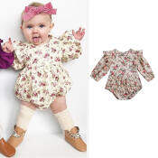 Floral Ruffle Jumpsuit for Baby Girls by OEM