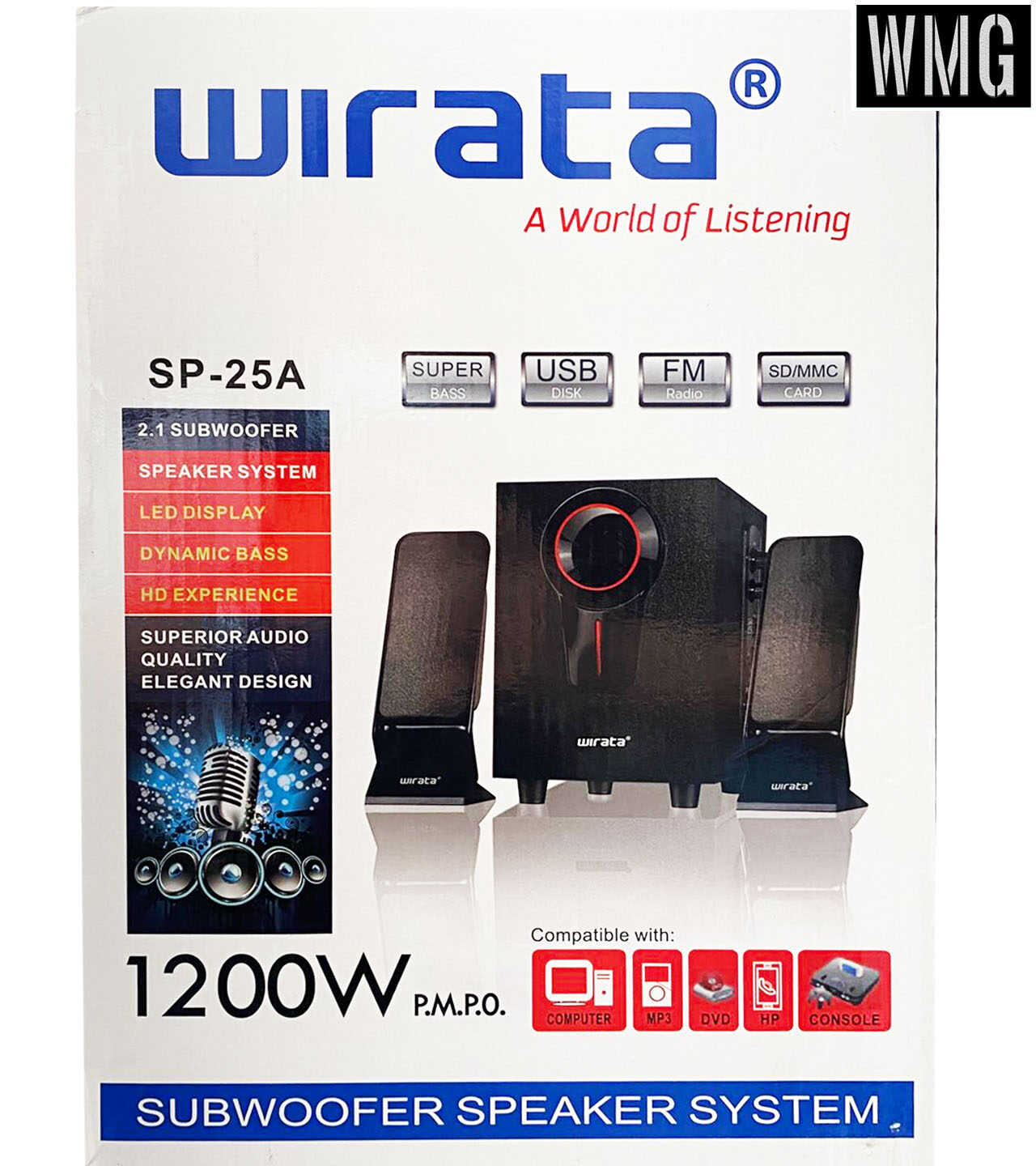 Wirata Subwoofer Speaker System Bluetooth Speaker USB Player