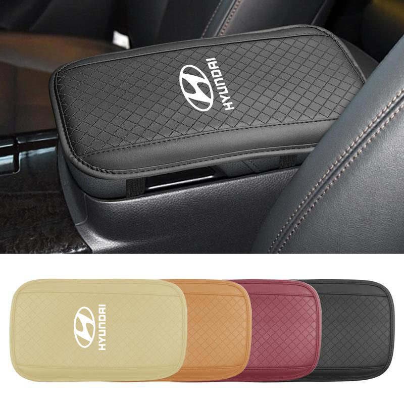 Car Armrest Pad Soft PU Leather Arm Rest Cushion Universal Waterproof Center  Console Box Cover Non Slip Arm Rest Hand Supports for Hyundai CRETA STARIA  H-1 Elite NS Palisade Reina Veloster Accent