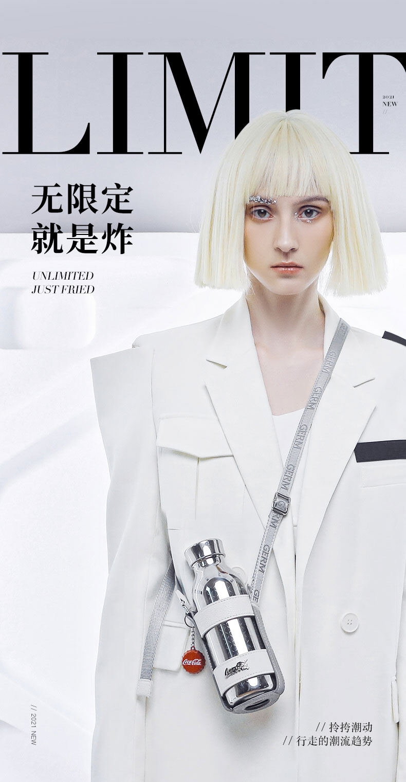 Gambar GERM Coca Cola Thermos Cup 316 Stainless Steel Genuine Ladies High value Male Large capacity Diagonal Water Cup