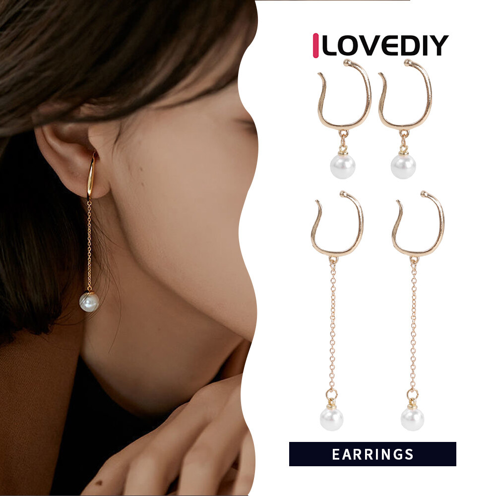 [ILOVEDIY] High-End Non-pierced Pearl Ear Hooks New Ear Clips Gentle Fashion Accessories
