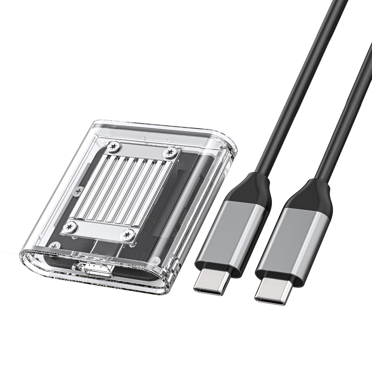 ORICO Protable trong suốt nhỏ M.2 NVMe SSD cho 2230 Loại C để Loại C 10gpbs tốc độ nhanh hỗ trợ tối