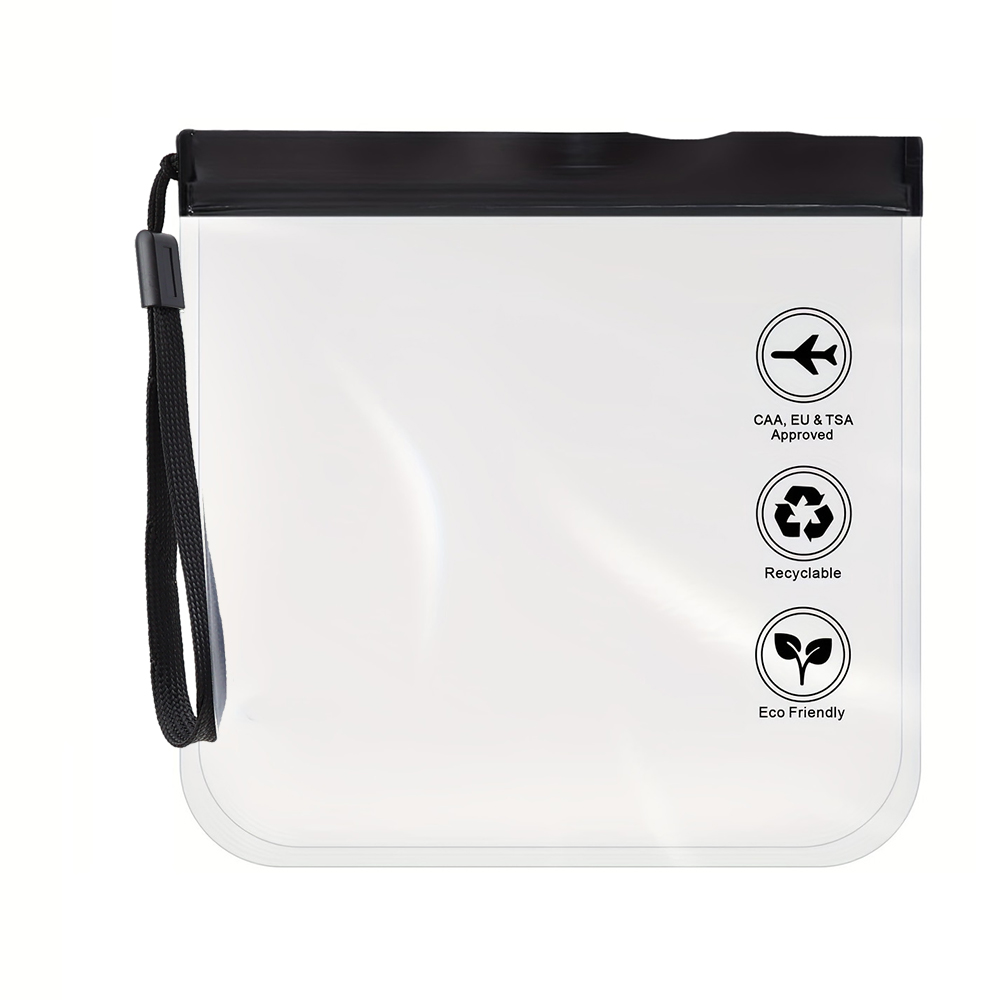 5Pcs Transparent Cosmetics Storage Bag / Leakproof & Waterproof Packaging Bags / Multipurpose Stationery Travel Bag