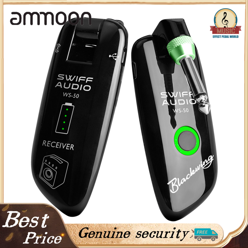 [Effect Pedal World] Swiff WS-50 UHF Digital Guitar ระบบไร้สาย (Trans-mitter + Receiver) ระยะส่ง 50 เมตร (Local delivery 3 days arrival) ราคา 1,733 บาท*ส่งฟรี
