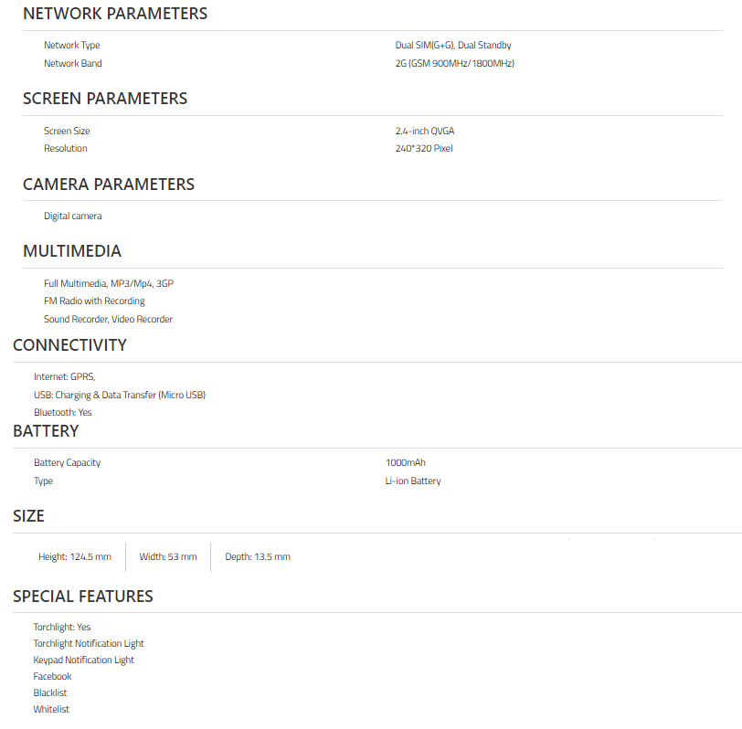 Walton Mobile Olvio ML21 Feature Phone