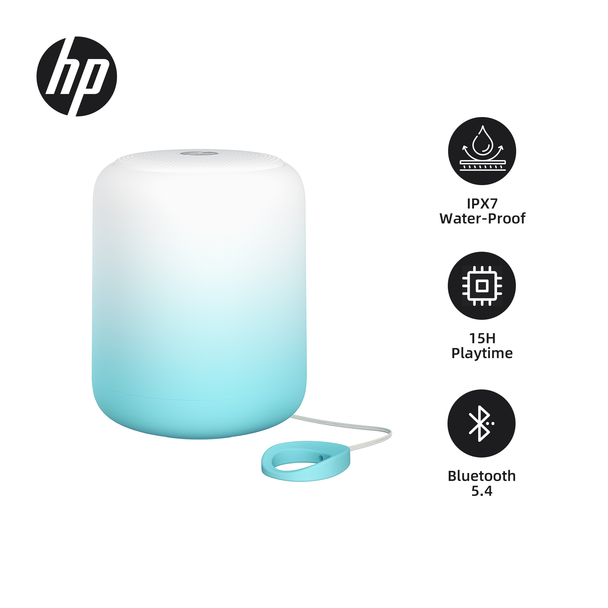 HP 10W Portable Speaker - IPX7 Waterproof 40mm Bass Diaphragm Bluetooth 5.4 Mini Cup Design for Outdoor/Party BTS07 Plus ราคา 1,395 บาท*ส่งฟรี