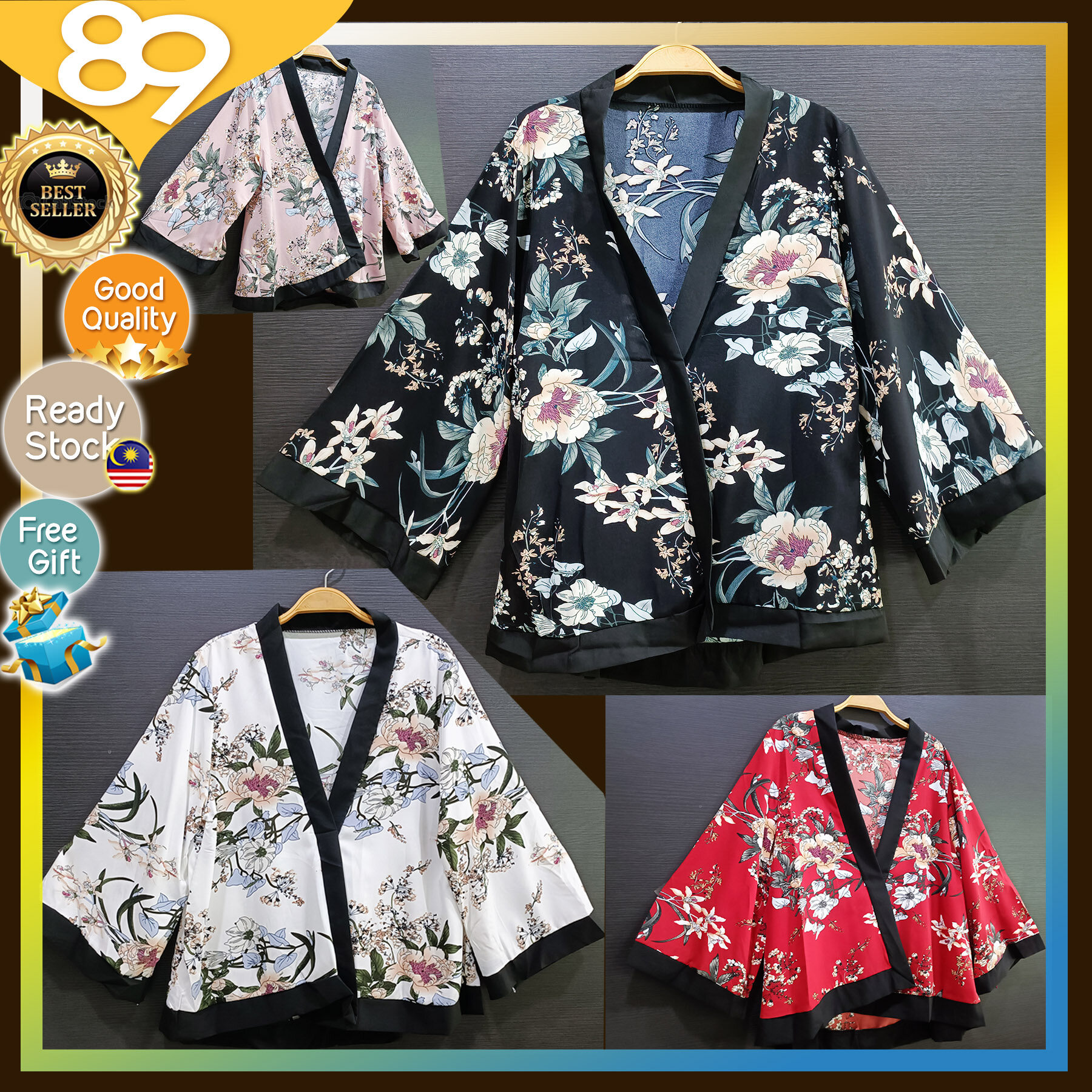 Buy Cardigan Labuh Muslimah Floral Kimono Online at a Better Price