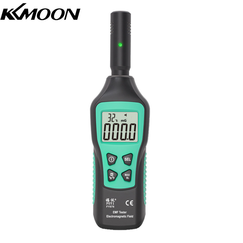 Kkmoon fuyi máy đo emf máy dò bức xạ điện từ máy kiểm tra bức xạ sóng điện từ độ chính xác cao cầm tay gia dụng máy theo dõi bức xạ fy876