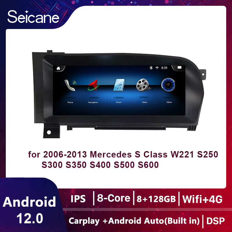 Seicane 10.25 Inch Android 11.0 IPS Touchscreen 8+128G Car Gps Multimedia Video Radio Player for for 2006-2013 Mercedes S Class W221 S250 S300 S350 S400 S500 S600 Built-in Carplay DSP Support SWC Netflix Waze YouTube ราคา 11,820 บาท*ส่งฟรี