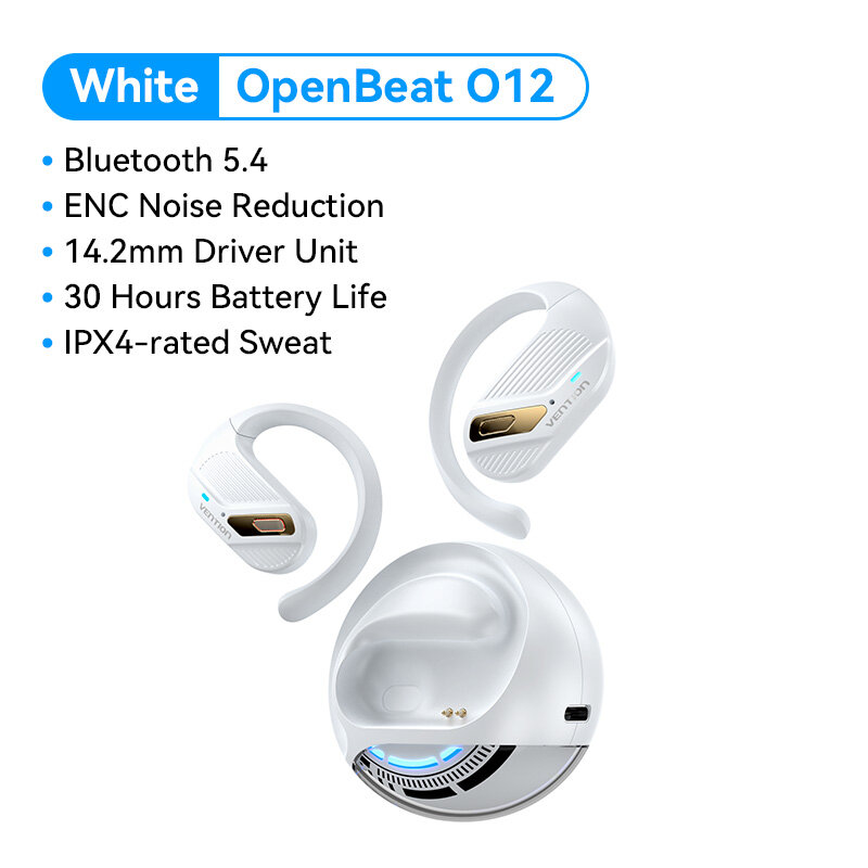 Vention OpenBeat O12 Tai Nghe Bluetooth 5.4 - Thiết Kế Mở Thoải Mái - Pin 20 Giờ - Đèn LED Hô Hấp - 